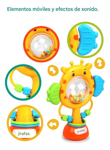 Miniatura 7 de DIDACTICO SONAJERO JIRAFA CON VENTOSA